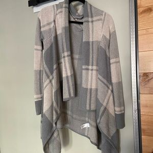 Small gray and cream cardigan